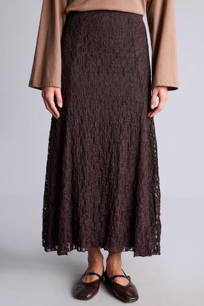 A-Line Lace Midi Skirt (٣)