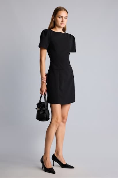 Short Sleeve Crew Neck Mini Dress