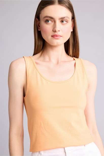 Slim Fit Basic Round Collar Sleeveless Tank Top Tank Top & Crop Top (٣)
