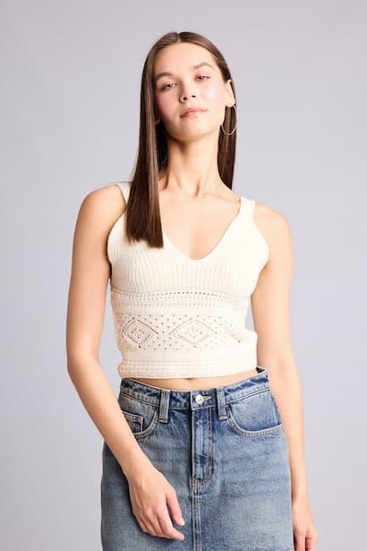 Slim Fit Knitted Tank Top Tank Top & Crop Top (3)
