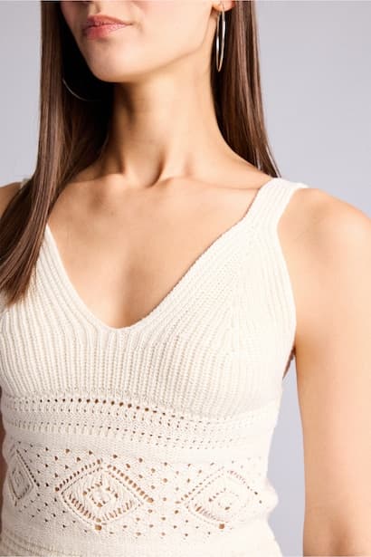 Slim Fit Knitted Tank Top Tank Top & Crop Top (4)