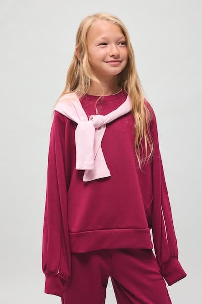 Girl Soft Touch Printed Sweatshirt Sweatpants 2 Piece Set (٣)