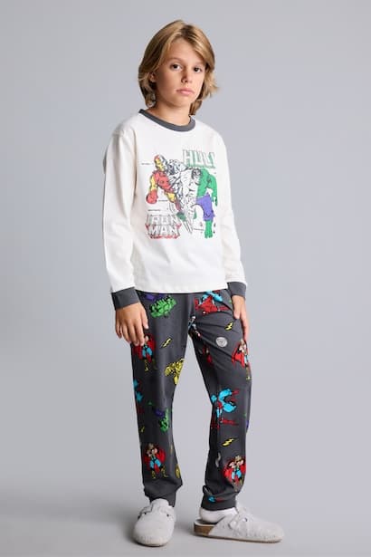 Boy 100% Cotton Marvel Comics 2 Piece Pyjama Set Homewear