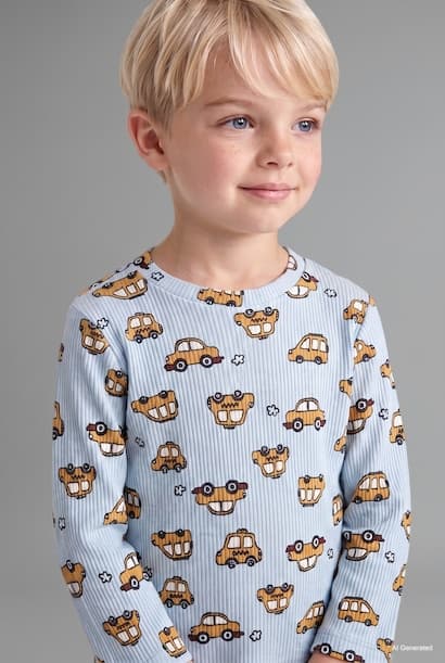 Baby Boy Car Printed 2 Piece Pyjama Set