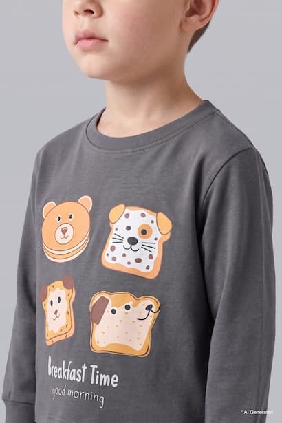 Baby Boy 100% Cotton Printed 2 Piece Pyjama Set Homewear (٣)