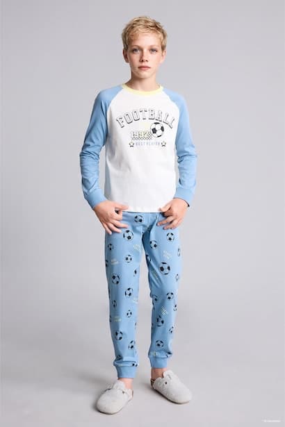Boy 100% Cotton Regular Fit 2 Piece Pyjama Set Homewear