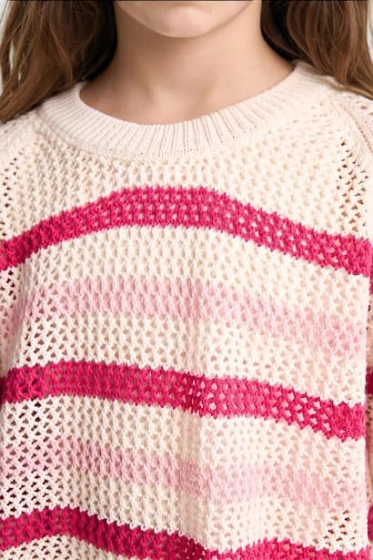 Girl Regular Fit Cotton Crew Neck Long Sleeve Sweater Pullover (4)