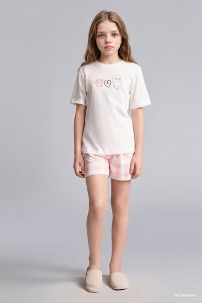 Girl 2 Piece Regular Fit Set Pyjamas Homewear