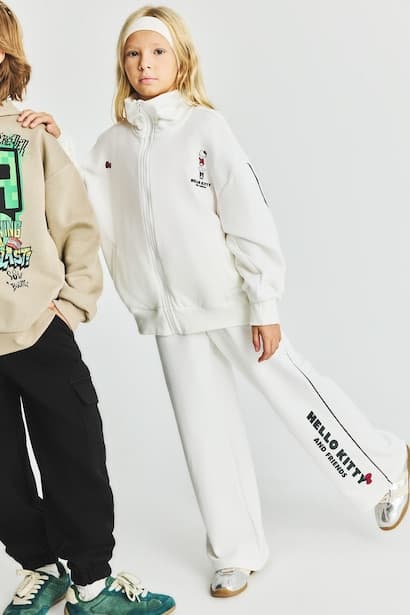 Girl Hello Kitty Licensed And Friends Wide Leg Sweatpants