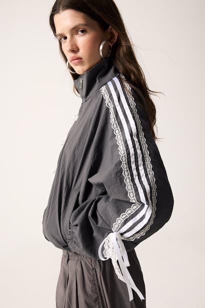 Lined Mesh Stand Collar Napoleon Jacket (3)