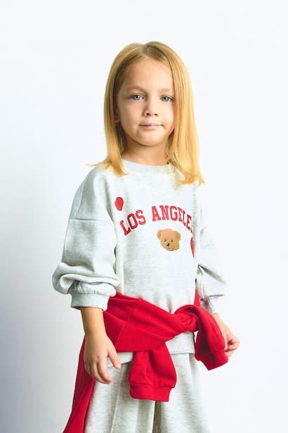 Baby Girl Regular Fit Thick Printed Crew Neck Sweatshirt