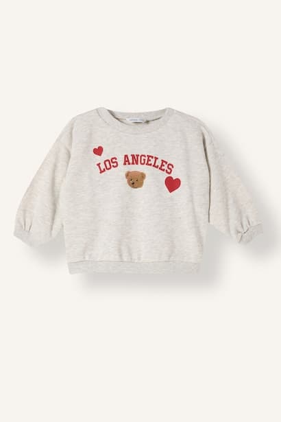 Baby Girl Regular Fit Thick Printed Crew Neck Sweatshirt (4)