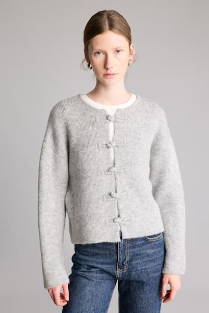 Regular Fit Crew Neck Basic Cardigan