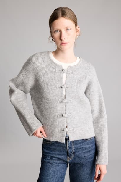 Regular Fit Crew Neck Basic Cardigan (3)