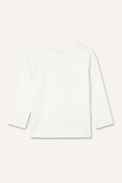 Baby Girl 100% Cotton Barbie Licensed Crew Neck Cotton Long Sleeve Ecru T-Shirt (3)
