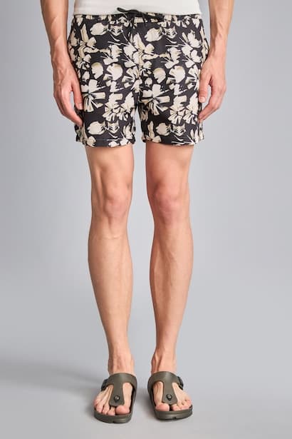 Printed Black Swim Shorts Swimming Short (٤)