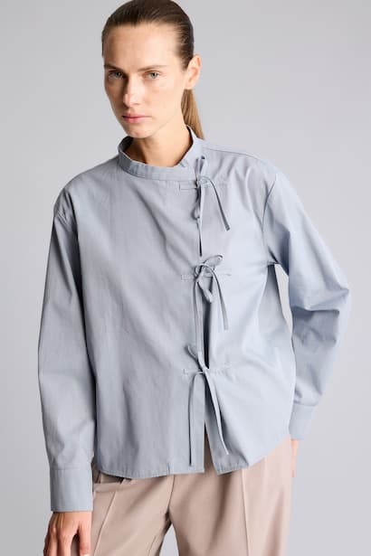 Regular Fit 100% Cotton Poplin Long Sleeve Tunic (4)