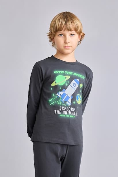 Boy Regular Fit 2 Piece Pyjama Set (3)