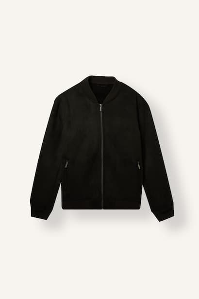 Zipper Bomber Collar Puffer Jacket