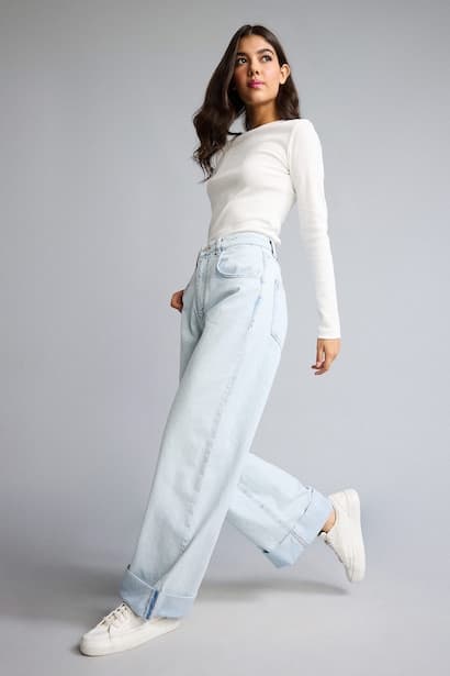 High Waist Trousers Jeans