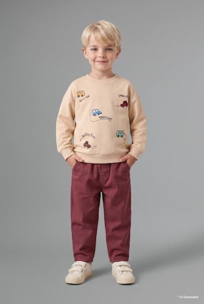 Baby Boy 100% Cotton Car Print 2 Piece Set