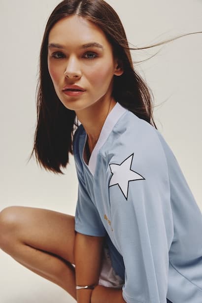 Oversize Fit V-Neck Printed Short Sleeve T-Shirt (٣)