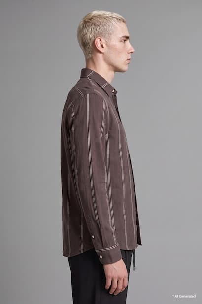 Regular Fit Cotton Long Sleeve Shirt (٣)