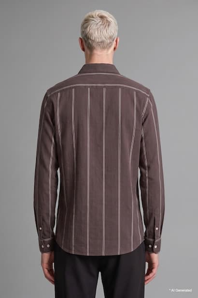 Regular Fit Cotton Long Sleeve Shirt (٤)