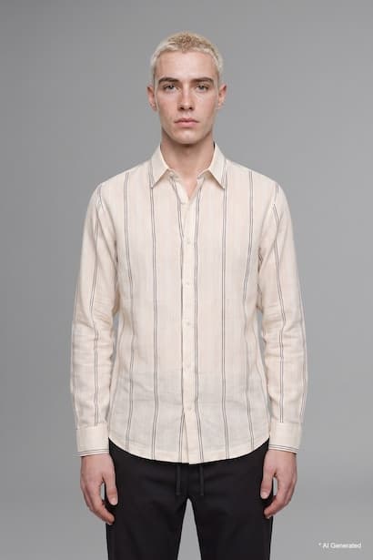 Regular Fit Cotton Long Sleeve Shirt (٣)