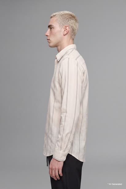 Regular Fit Cotton Long Sleeve Shirt (٤)
