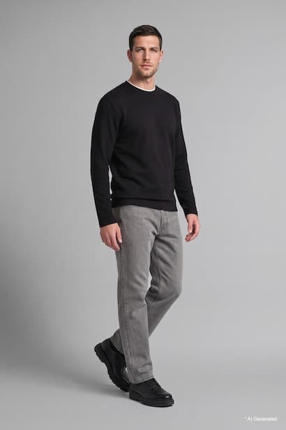 Regular Fit Knit Basic T-Shirt