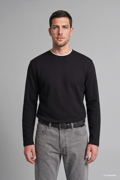 Regular Fit Knit Basic T-Shirt (3)