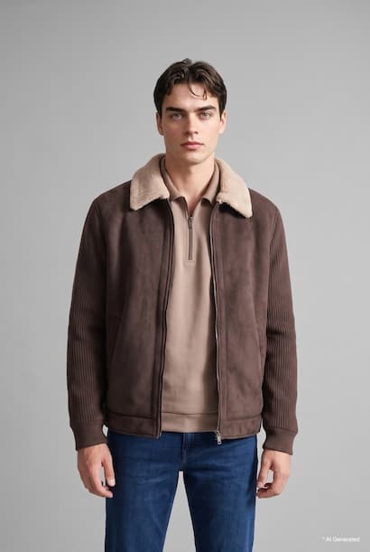 Polo Collar Long Sleeve Sweatshirt