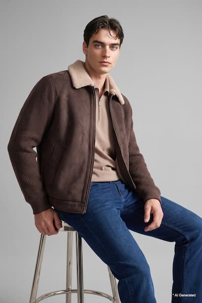 Polo Collar Long Sleeve Sweatshirt (4)