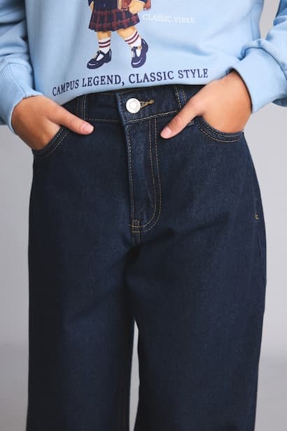 Girl Baggy Fit Extra Comfortable Jeans (٤)