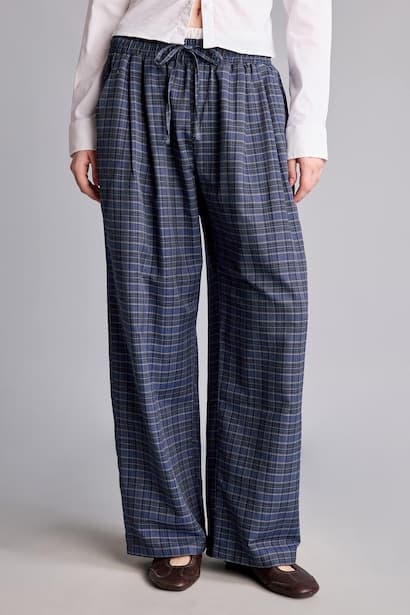 Wide Leg Elastic Waist Trousers (٣)
