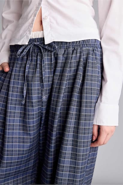 Wide Leg Elastic Waist Trousers (٤)