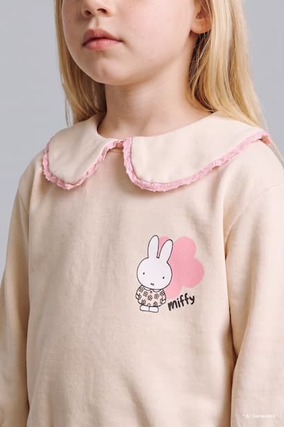 Baby Girl Miffy Regular Fit Baby Collar Thick Sweatshirt (٤)
