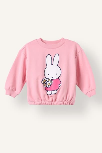 Baby Girl Miffy Regular Fit Crew Neck Thick Sweatshirt