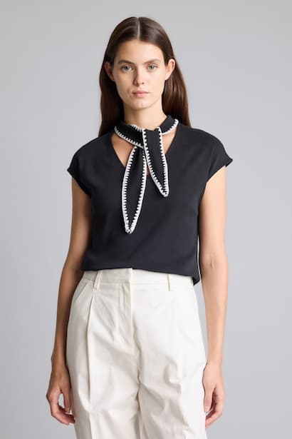 Regular Fit Half Turtleneck Ribana Short Sleeve T-Shirt (٣)