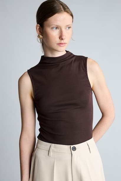 Slim Fit Ribbed Basic Top