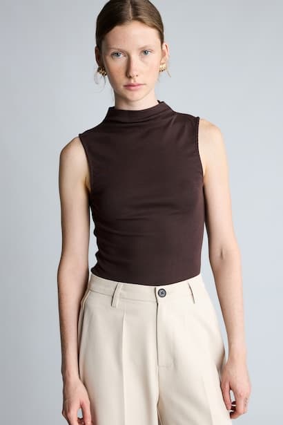 Slim Fit Ribbed Basic Top (3)
