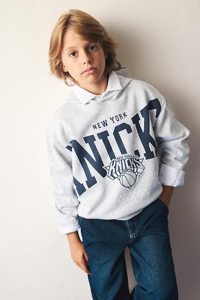 Boy NBA New York Knicks Hooded Soft Lined Sweatshirt