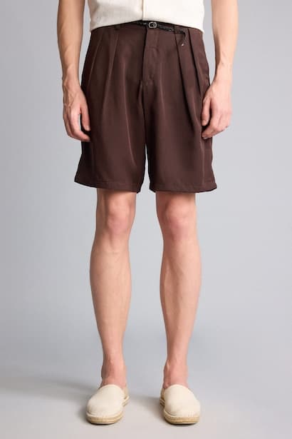 Baggy Fit Pleated Shorts (3)