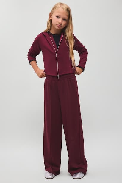 Girl Wide Leg Modal Elastic Waist Sweatpants