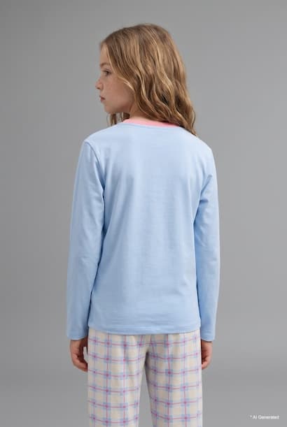 Girl 2 Piece Pyjama Set Homewear (٣)