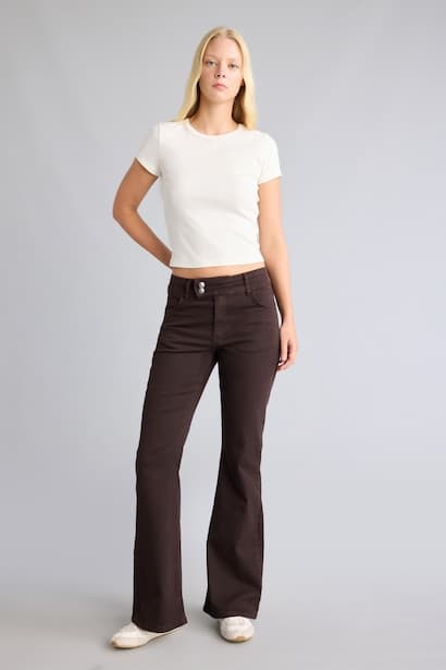 Flare Gabardine Trousers