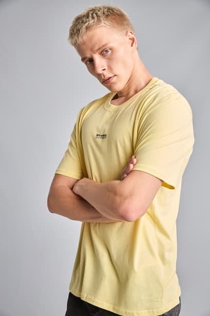 Regular Fit Crew Neck Printed Short Sleeve T-Shirt (٣)
