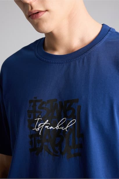 100% Cotton Regular Fit Crew Neck Print T-Shirt (٤)