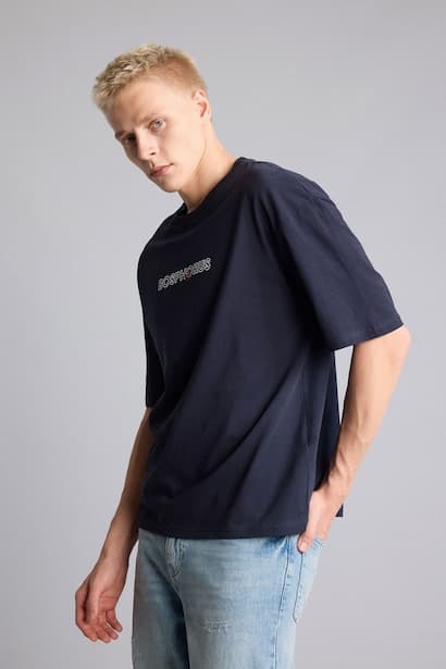 100% Cotton Boxy Fit Back Print T-Shirt (٤)